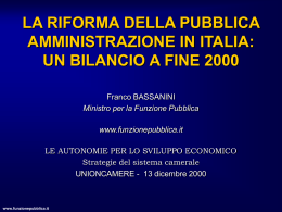 la riforma della pubblica amministrazione in italia