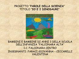 io ed i dinosauri - Le parole della scienza