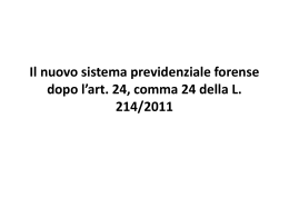 NORME NON MODIFICATE DALLA MINI RIFORMA DEL 2012