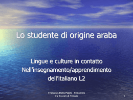 Lo studente di origine araba