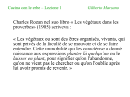 Cucina con le erbe &ndash; Lezione 1 Gilberto Marzano