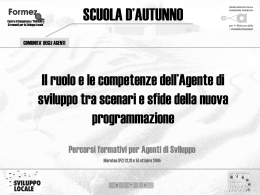 Start Scuola_Autunno Comunit&agrave; Agenti