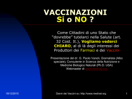 Sintesi sui DANNI dei VACCINI