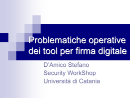 Sicurezza della Firma Digitale - Dipartimento di Matematica e