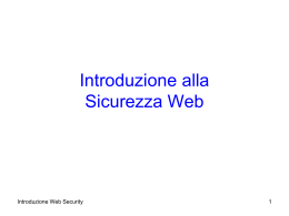 Web Security - Dipartimento di Informatica