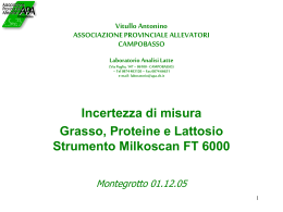 Stima dell`incertezza di misura - Associazione Italiana Allevatori