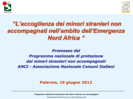 L`accoglienza dei minori stranieri non accompagnati