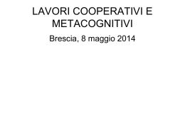 LAVORI COOPERATIVI E METACOGNITIVI