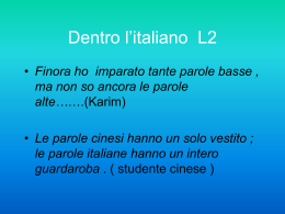 Dentro l`italiano L2