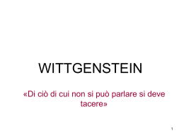 WITTGENSTEIN - Consulenza Filosofica