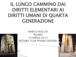 vedi presentazione - Rotary Club Pesaro Rossini