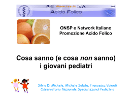 ONSP e Network Italiano Promozione Acido Folico ONSP