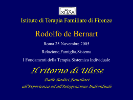 Lucidi Terapia Individuale Sistemica di Rodolfo de Bernart