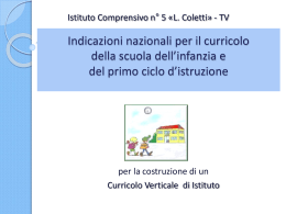 Indicazioni_Curricolo_Coletti - Istituto Comprensivo n.5 Coletti