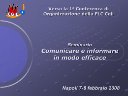 Diapositiva 1 - I Congresso FLC Cgil