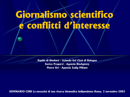 risultati - CIRB, Coordinamento per l`integrit&agrave; della ricerca biomedica