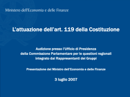Audizione presso la Commissione Parlamentare per le questioni