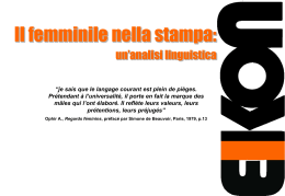 Il femminile nella stampa: un`analisi linguistica
