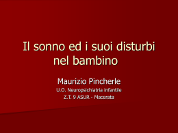 Il sonno ed i suoi disturbi nel bambino