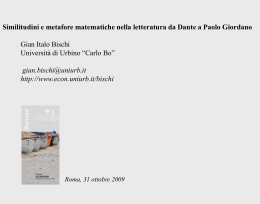 Bischi - Similitudini e metafore matematiche nella letteratura