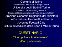 Conoscenze sul doping degli studenti