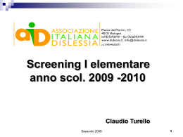 Screening prime Dott. Turello
