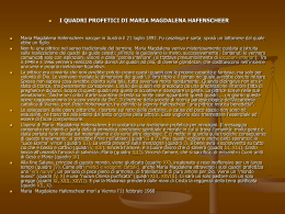 i quadri profetici di maria magdalena hafenscheer
