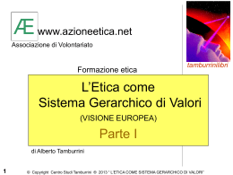 L`Etica come Sistema Gerarchico di Valori parte I