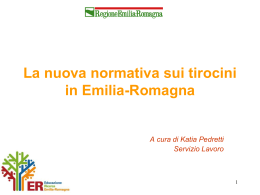 Slides informative sulla nuova normativa sui tirocini