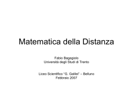 Matematica della Distanza - Universit&agrave; degli Studi di Trento