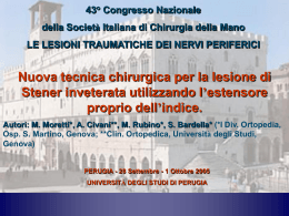 SICM Perugia 2005 - Dott. Rubino Maurizio