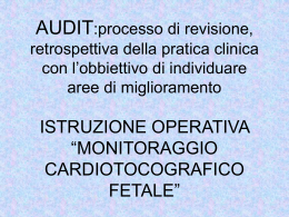 istruzione operativa &ldquo;monitoraggio cardiotocografico fetale&rdquo;