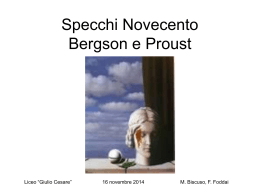 M. Biscuso, Bergson - Liceo Giulio Cesare