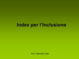 Index per l`inclusione - isis mariagrazia mamoli bergamo