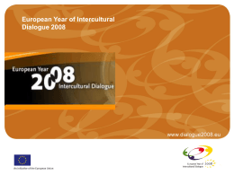 Anno Europeo del Dialogo Interculturale 2008 EYID