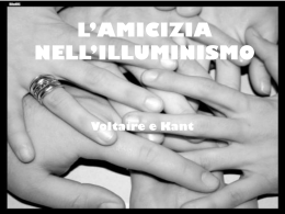 L`Amicizia nell`Illuminismo: Voltaire e Kant