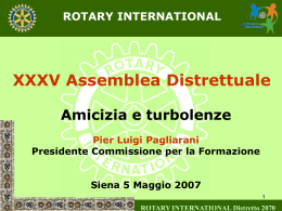 Amicizia e turbolenze - Rotary International