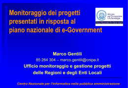 Presentazione del sistema di monitoraggio