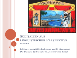 S&uuml;ditalien aus linguistischer Perspektive - UK