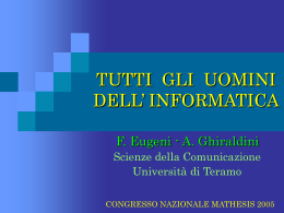 TUTTI GLI UOMINI DELL`INFORMATICA