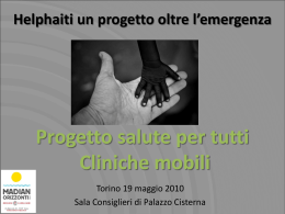 Presentazione Progetto salute per tutti