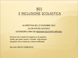 Slide Bes e Inclusione Scolastica