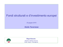 Fondi strutturali giugno 2015