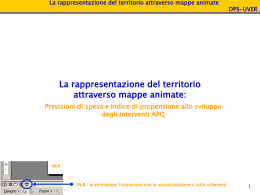 La rappresentazione del territorio attraverso mappe animate