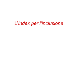 Index per l`inclusione