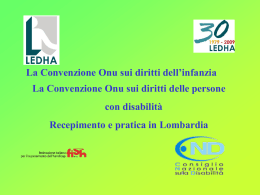 CRC e CRPD. Attuazione e recepimento in Lombardia