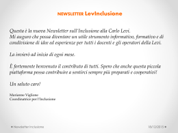 NEWSLETTER LevInclusione