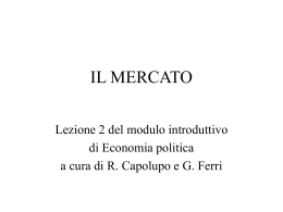 Curva di domanda - Scienze economiche e metodi matematici