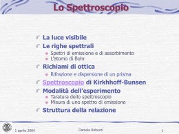 spettroscopio - Liceo Galileo Galilei