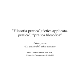 Il senso dell&acute; etica &bdquo;pratica&ldquo;